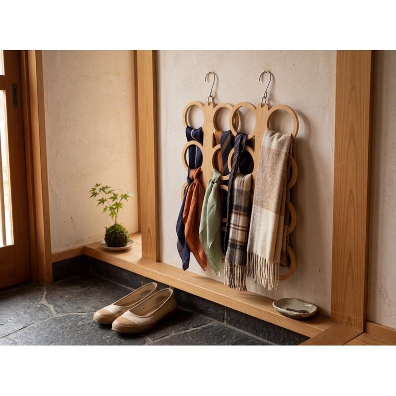 Scarf Hanger Holder Organizer Tank Top Hanger 8 Hook Space