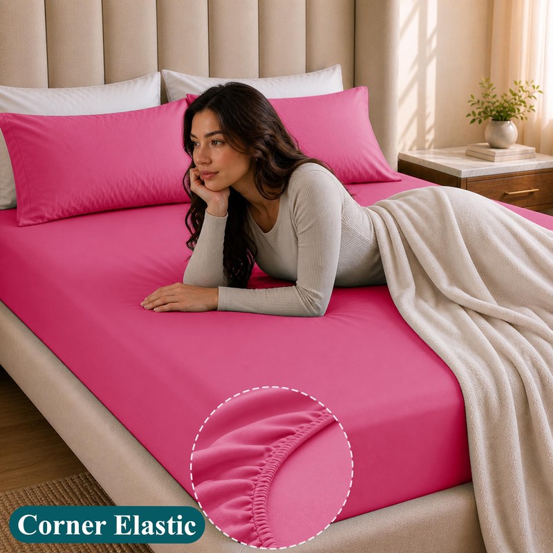 Moonlight Bedding King Size Fitted Sheets - 25cm Deep King