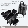Hododou Rolling Makeup Case Cosmetic Travel Trolley Storage Sliding Drawer