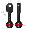 2.5cm Ball to YS Head Clip Arm, 2 Pieces Minifocus
