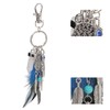 Tnfeeon Dreamcatcher Key Fob, Natural Turquoise Gemstone Feather Palm Lucky