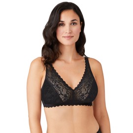 Wacoal Women's Soft Sense Lace Bralette, Black, X-Large