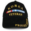 Armycrew Korea War Veteran Ribbon Embroidered Structured Military Baseball Cap