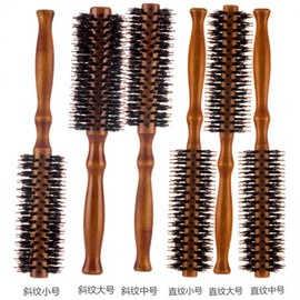 Portable Bristle Hair Roller Brush for Curly Hair Styling Free Size/Straight (Large) 20ea
