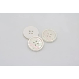 20PCS 4 Holes Sewing Round Craft Buttons Resin Snaps for Blazer Shirts Clothes DIY Accessories (White, 10mm)