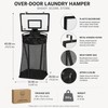 Door Hanging Basketball Laundry Hamper for Small Spaces – Mesh