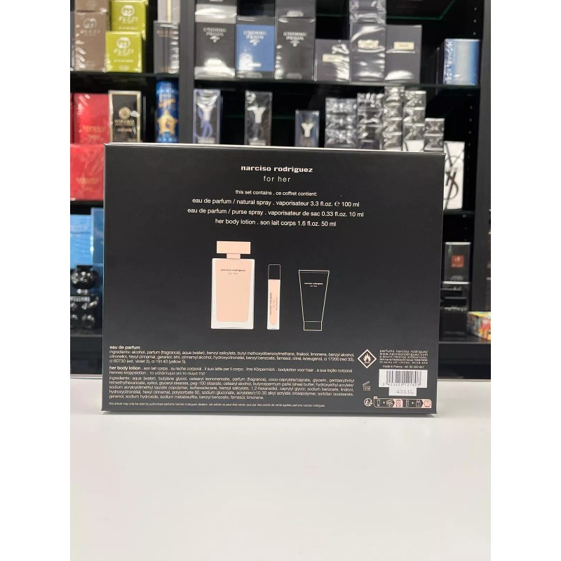 Narciso Rodriguez For Her 3 Piece Gift Set Eau de
