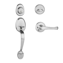 Dynasty Hardware COL-VAI-100-15 Colorado Front Door Handle Set with Vail Lever, Satin Nickel