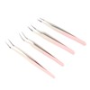 4pcs Eyelash Tweezers Set Stainless Steel False Eyelash Extension Tweezers