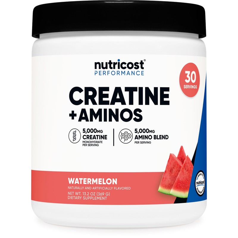 Nutricost Creatine + Aminos 30 Servings (Watermelon Flavored) - 5,000mg