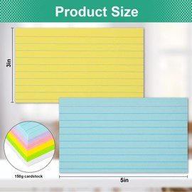 Index Cards 3x5, Ruled Flash Cards for Studying, Colored Note Cards Study Cards, 210 pcs Flashcards for Office and School Suplplies