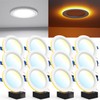 Sunco 12 Pack 6 Inch LED Recessed Light with Night