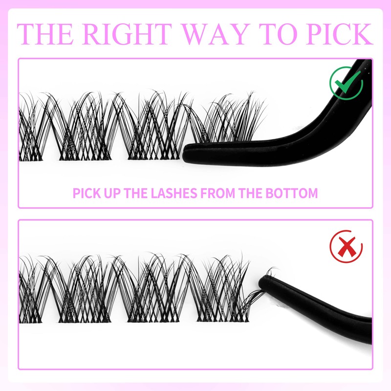 VEYESBEAUTY LuxeBold Eyelash Extensions, 5-Second Eyelash Clusters, Lashes, Fake Lashes,