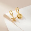 SANNYRA Shell Earrings for Women - 14K Gold Plated Earrings