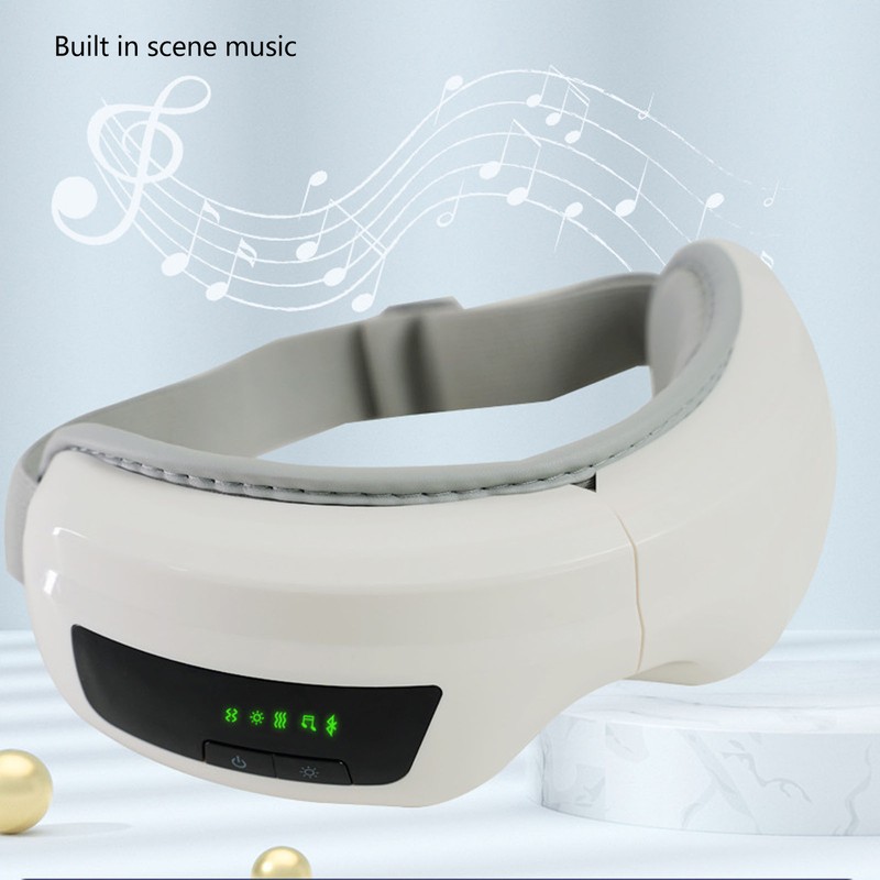 Heated Eye Massager Hot Compress USB Rechargeable 5 Modes Soothing