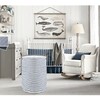 DOKEHOM 18 Inch Foldable Round Storage Laundry Baskets, Cotton (Blue,