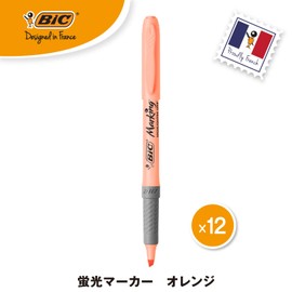 Big BRIGBKPSTORG Highlighter, Highlighter, Marking Highlighter Pastel, Orange, Pack of 12