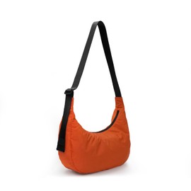 Medium Nylon Crescent Bag - Casual Shoulder Crossbody with Adjustable Strap & Dual Interior Pockets