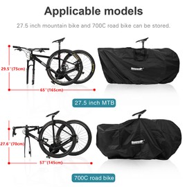 SUNELFFY Lightweight Bike Storage Bag Bike Transport Bag for 27.5inch MTB 700C Road Bike Bike Cover