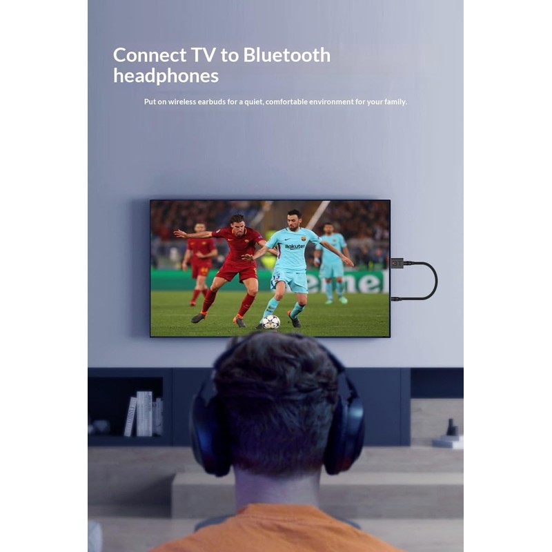 2-in-1 Bluetooth 5.0 USB & 3.5mm AUX Audio Adapter -