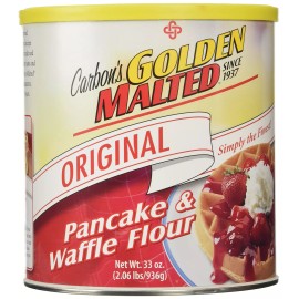 Golden Malted Waffle and Pancake Flour, Original, 33-Ounce Can