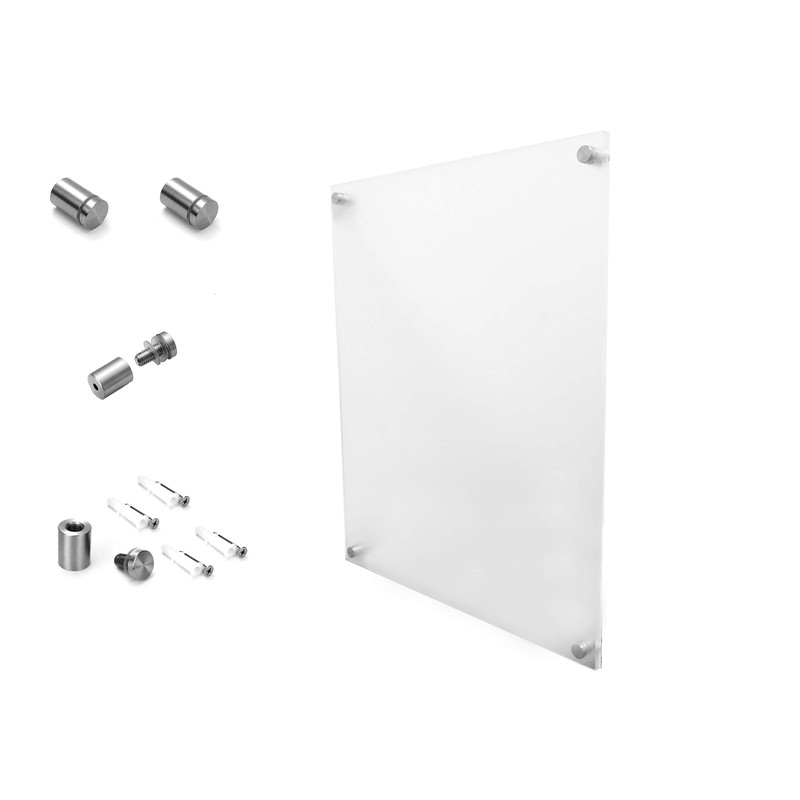 RY DISPLAY 8.5x11 Floating Acrylic Picture Frame with Chrome Standoff