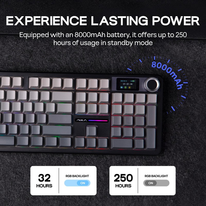 EPOMAKER X Aula F108 PRO Wireless Gaming Keyboard with Screen,