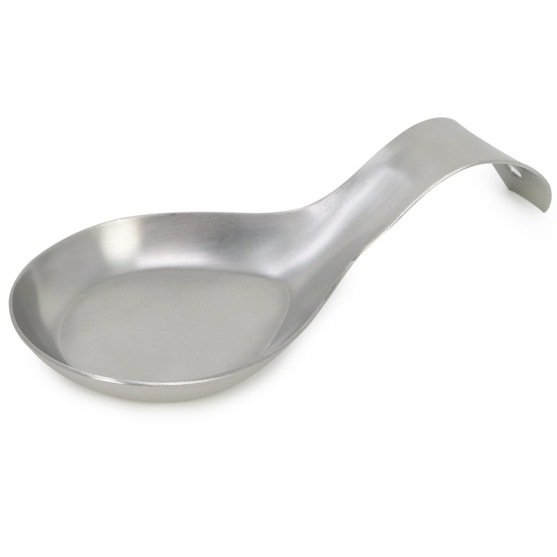 com-four® 2 x Stainless Steel Cooking Spoon Rest for Kitchen
