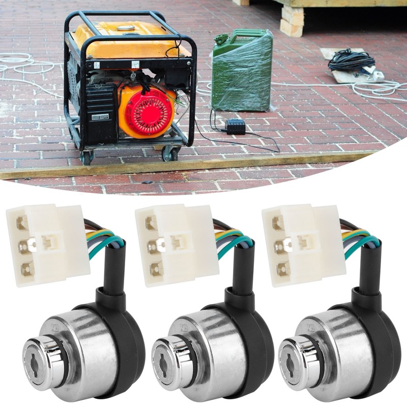 3Set 6 Wire Ignition Switch with Key for 188F/GX390/190F/GX420 Gasoline