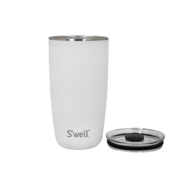 S'well Tumbler with Lid, 530ml, Moonstone, Vacuum-Insulated Travel Cup with Pop-On Lid, for Hot and Cold Beverages, On-the-Go up to 12h Cold/4h Hot