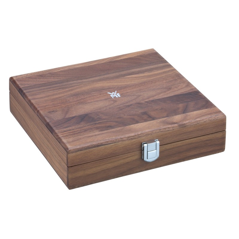 WMF Baric Sommelier Weinset 3-teilig, Korkenzieher, Folienschneider, Flaschenverschluss, in Walnussholzbox,