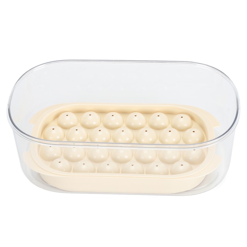 Ice Cube Tray with Lid Bin 2 Layer Ice Trays