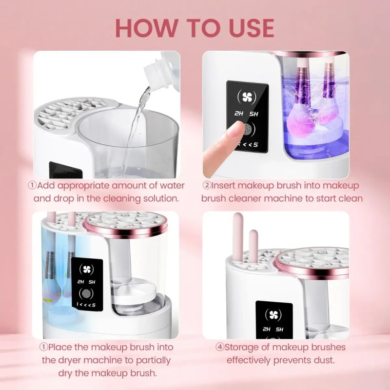 Máquina Limpiadora Y Secadora De Brochas De Maquillaje, Usb