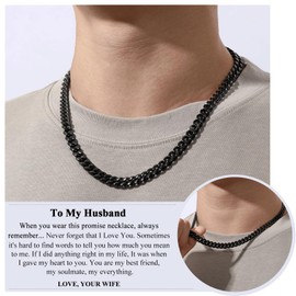 PINKDODO Valentines Day Gifts for Him Husband From Wife, Birthday Gift Ideas Anniversary Wedding Christmas Gifts for Husband Men Necklace