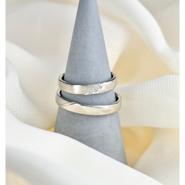 DOOSTI Wedding Ring – Sweet 925 Silver Ring – High-Quality Silver Ring – Women's and Men's Version, Precious metal, Cubic Zirconia