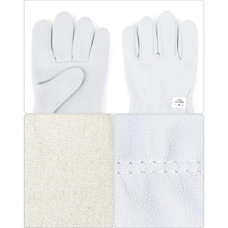 QWORK Beekeeping Suit with Long Gloves, Beekeeper Jacket with Veil,