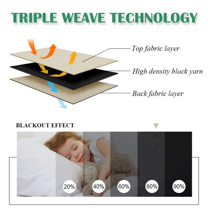 StangH Outdoor Curtains Beige Waterproof - Thick Fabric Light Blocking