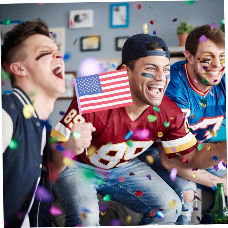 FUNOMOCYA Hand Waving Mini Flags Set 25pcs Usa Flag Polyester