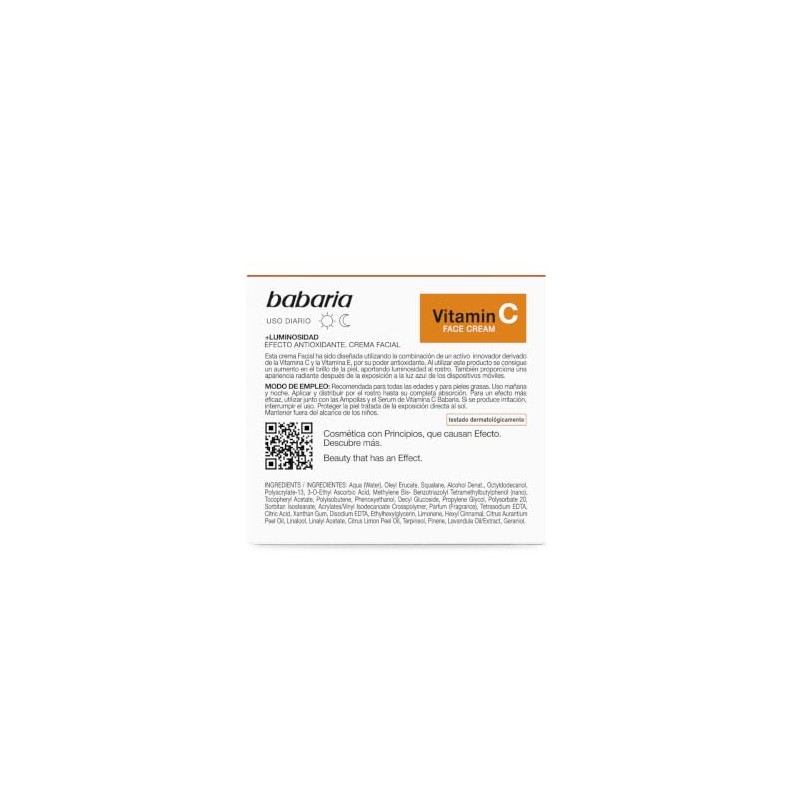 Babaria Crema Vitamina C Unificador de Tono 50ml