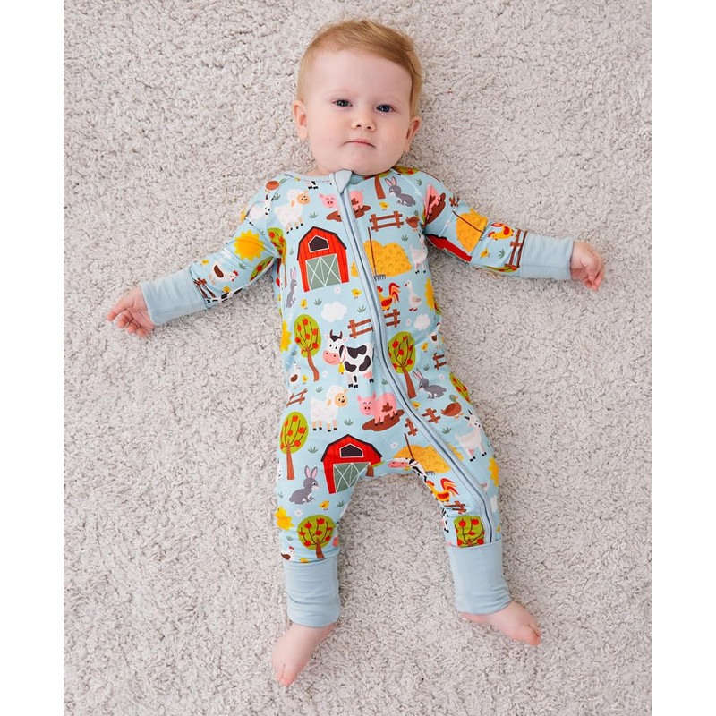 SUZEL - Pijama de viscosa de bambú para bebé, mameluco