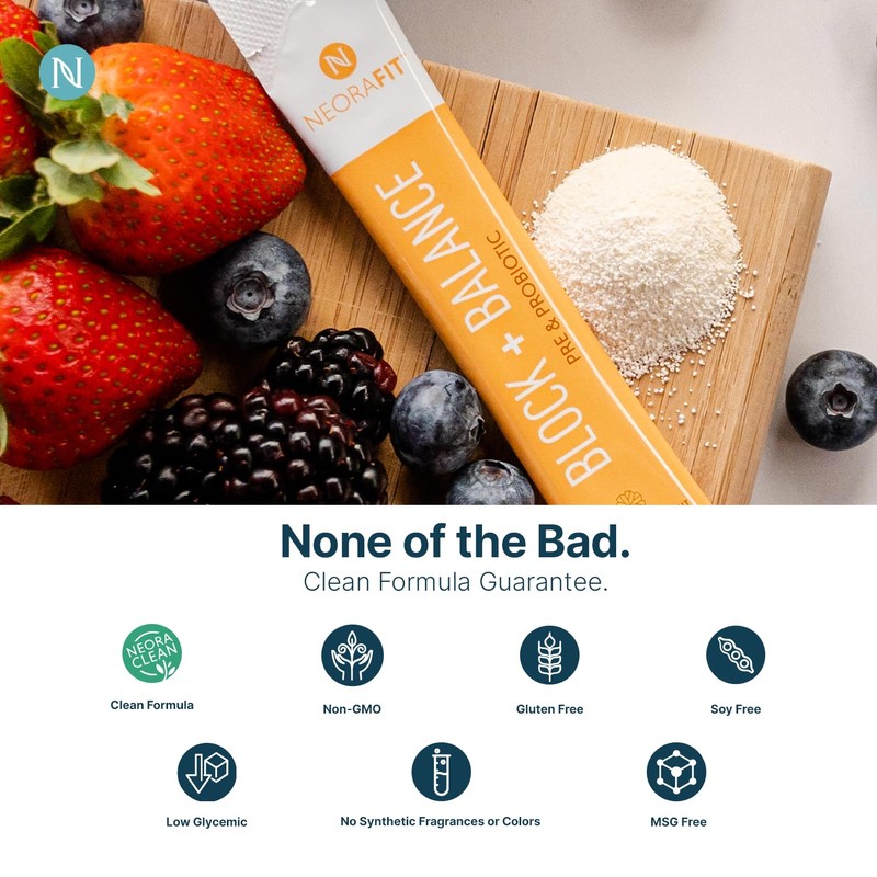 NeoraFit - Block+Balance Pre and Probiotic Powder - Daily Use,