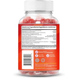 Elderberry Gummies with Vitamin C - Double Strength Elderberries Extract - Zinc, Multivitamins, B-Complex - for Immune Support Vitamins, Raspberry Flavor (1 Bottle)