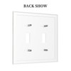 ybclf White Gold Marble Light Switch Cover 2 Gang Double