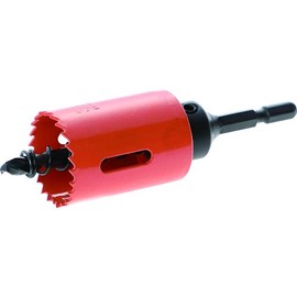 TRUSCO NSBM34TN High Speed Through Hole Saw, Red, 1.3 inches (34 mm)