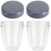 2X 18oz Cup with Flat Lid for Nutribullet 600W 900W