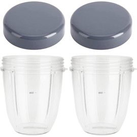 2X 18oz Cup with Flat Lid for Nutribullet 600W 900W Blender Replacement Part G_APOK