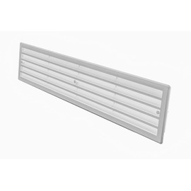 Vent Systems 17.7" x 3.5" Inches Pack of 2 White Door Grille - Two Sided Door Louvers - Ventilation Air Register - Indoor Vent Grates - Bathroom, Cabinet, Garage Through The Door Vent Cover
