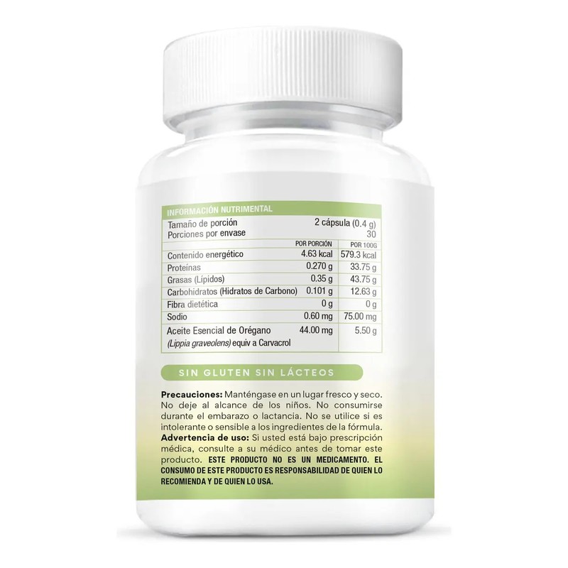 Bio B Aceite De Orégano Cápsulas Con 88 Carvacrol, 60