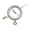 35mm x 54mm White Curtain Rings Drapery Pole with Curtain