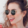 YWWPMDOF Round Sunglasses Women Men - Trendy Small Circle Polarized